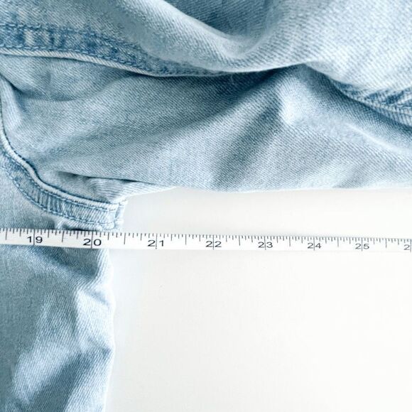 Calvin Klein Jeans Womens Denim Jacket Cropped Pastel Applique Light Wash Large - Picture 5 of 7